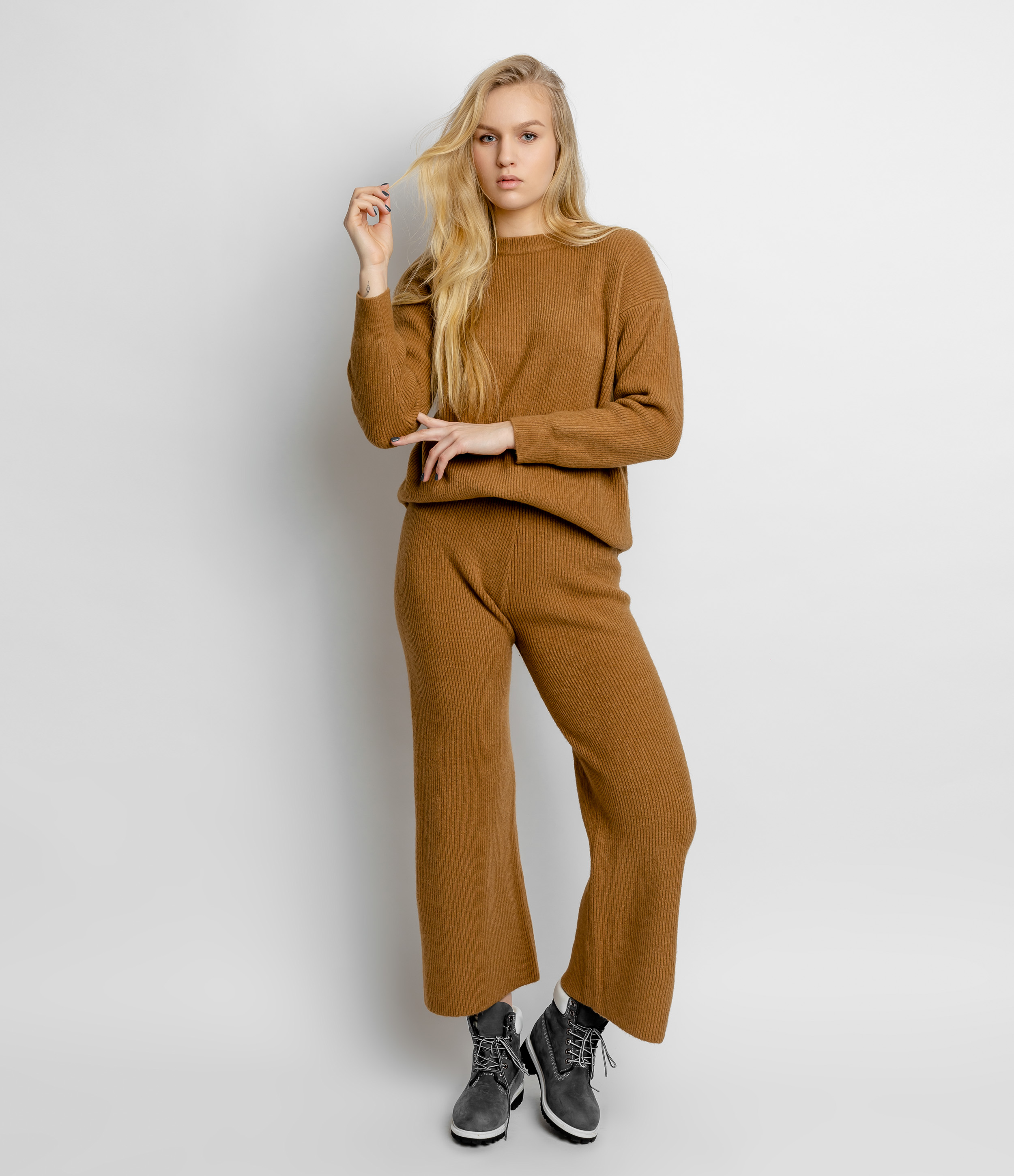 Women's wool knitted suit
